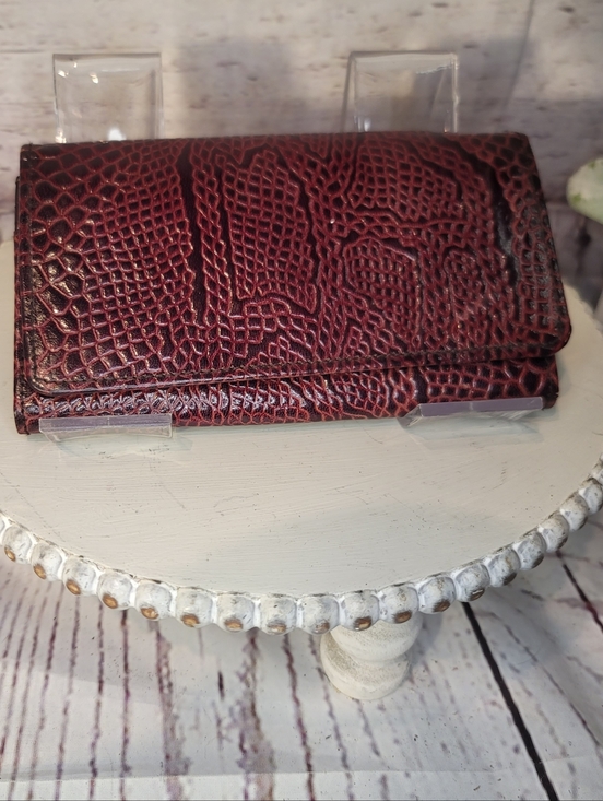 Vintage Ruby Red Turtle Skin Wallet Handbags - Vintage Rare 1950s -60s Ruby Red Lizard Leather Envelope Wallet